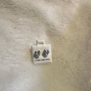 Sparkling Cubic Zirconia Silver Earrings